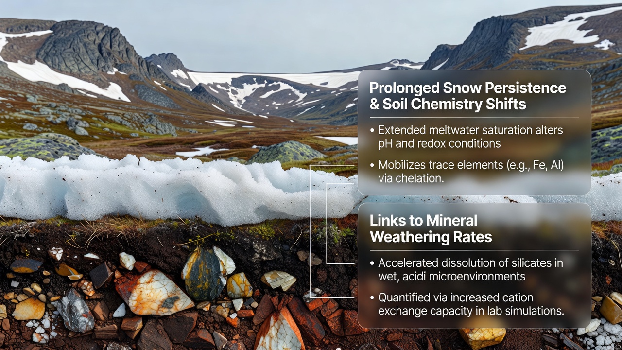 Shifts in Soil Chemistry Triggered by Prolonged Snow Persistence Across Secluded Highland Valleys and Their Links to Mineral Weathering Rates